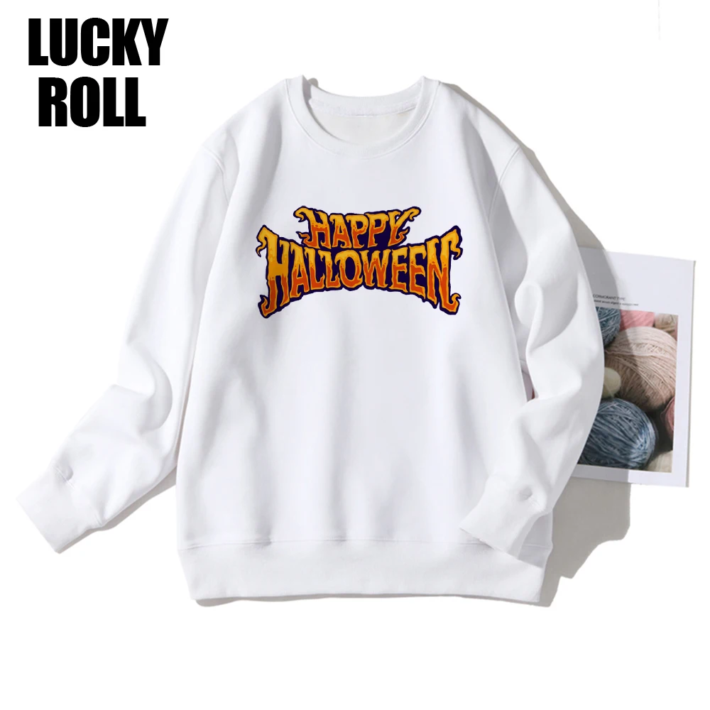 

LUCKYROLL Halloween Womens Clothing Aesthetic Hoodie Gothic Pullover Streetwear White Long Sleeve 2020 Warm Winter Sweatshirt