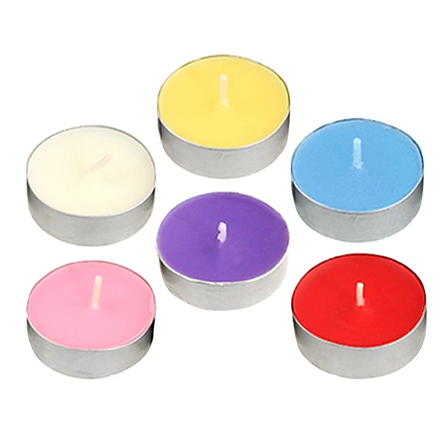 Velas redondas sin humo para fiesta de cumpleaños, caja de aluminio para  decoración del hogar, 3,5x1cm, 10 unidades - AliExpress