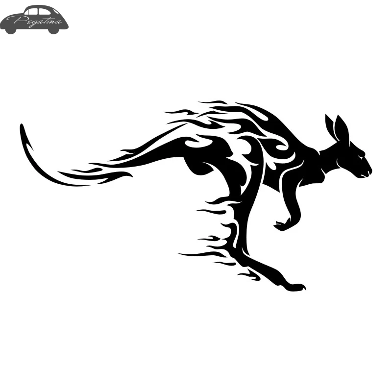 Pegatina Kangaroo Car Door Sticker Decal Long Decal Posters Wall Decals Quadro Parede Decor Mural Wild Animal Sticker