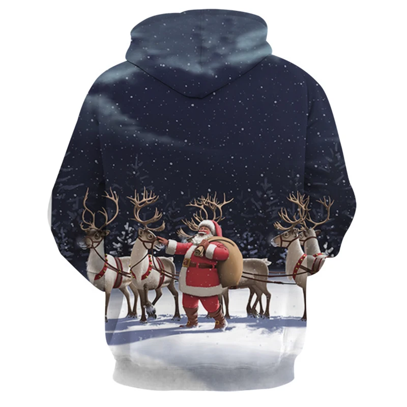 Unisex Christmas Santa Claus Pullover Hoodies Sweatshirts Long Sleeve Hoodies Costumes 3D printed men women hoodies Sweatshirts