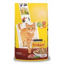 Корм для взрослых кошек Friskies, с мясом и полезными овощами, 2 кг