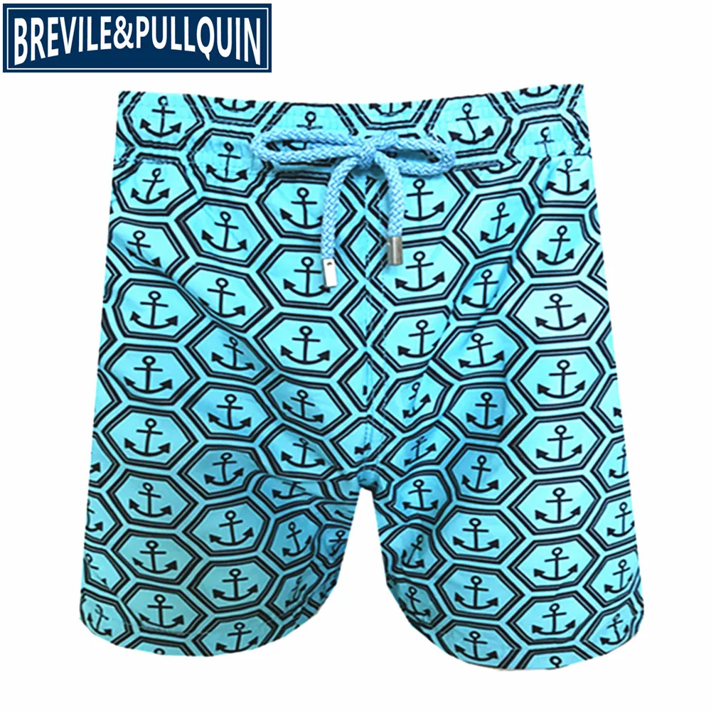 Бренд Brevile pullquin пляжные обшитые мужские шорты Черепашки купальная одежда бермуды сексуальные взрослые бордшорты быстросохнущие панды шорты - Цвет: A