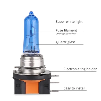 

Lamp Headlight Halogen Light White Helium Replacement 4300K Ultra-white