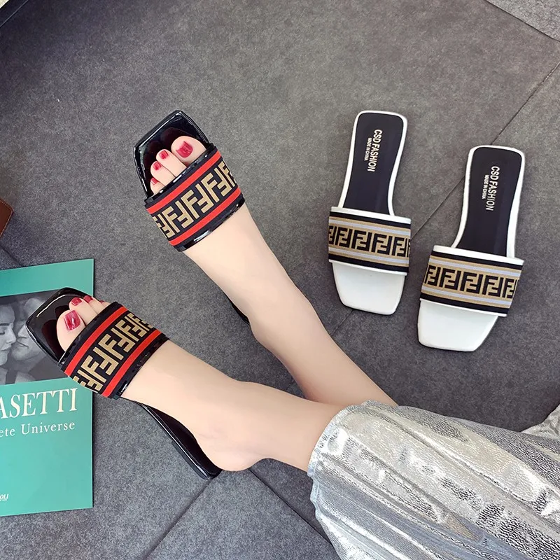 Zapatillas planas de ante de tacón bajo para mujer, chanclas cómodas para el hogar