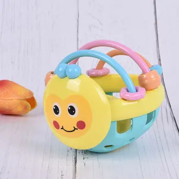 

Soft Rubber Juguetes Bebe Hand Knocking Rattle Dumbbell Early Educational Toy For Kid Hand Bell Baby Toys