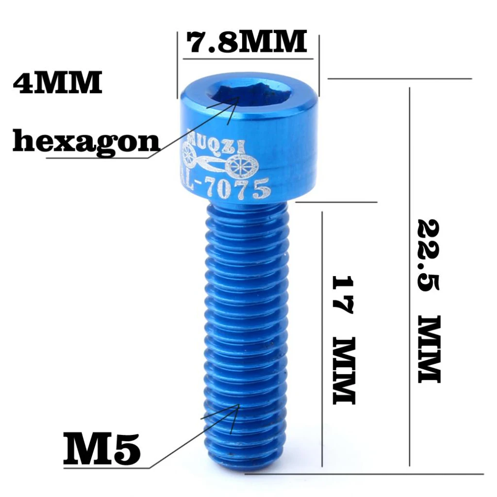 8 шт. легкие M5x17mm велосипедные болты крепежные MTB дорожный велосипедный сплав стержневые Винты Запчасти компоненты