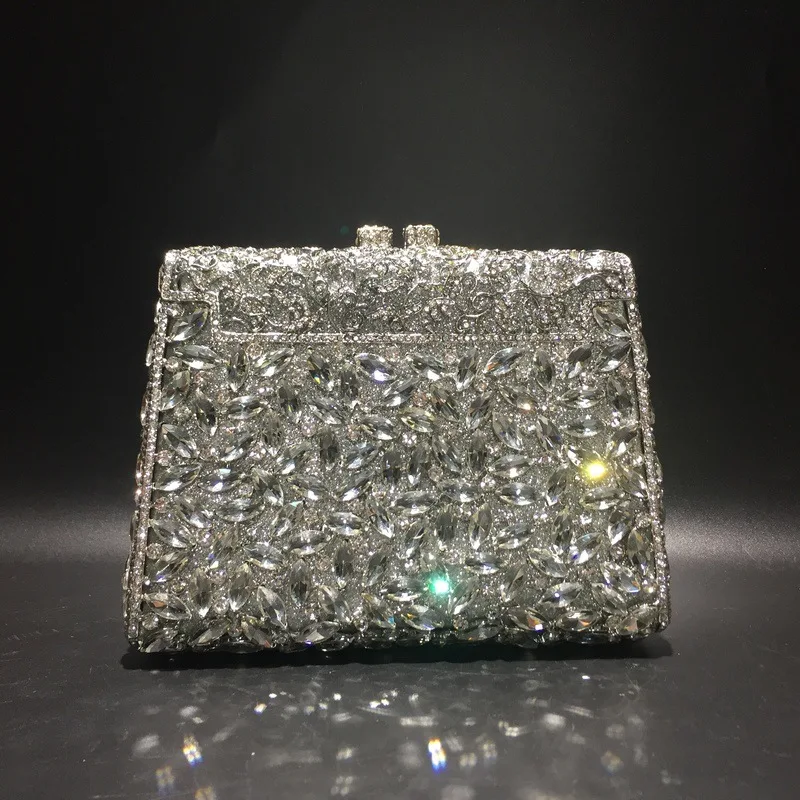 

AliExpress Women's Handbag Marquise-shui zuan bao with Holes Metal Crystal Evening Bag Handmade xiang zuan bao