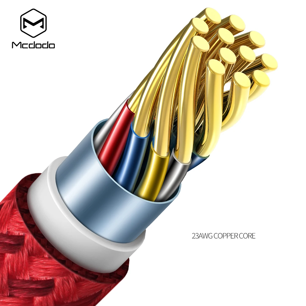 Mcdodo для USB защитный кабель 1 м 2 м Led легкое Зарядное устройство USB кабель для iPhone xs max xr 8 7 6s plus кабель для IPad Быстрая зарядка данных