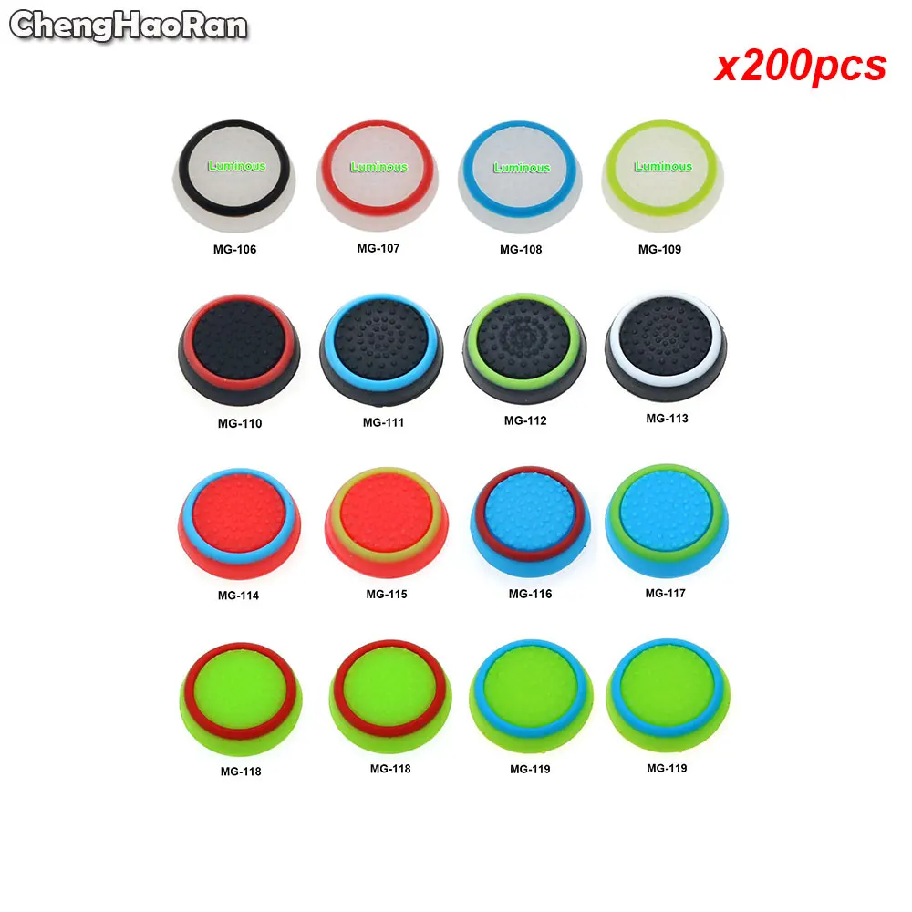 Chenghaoran 200 Pz Silicone Thumb Stick Grip Cap Joystick Cover Per Ps5/Ps4 Slim Pro/Ps3/Ps2 Xbox One/360 Switch Pro Controller