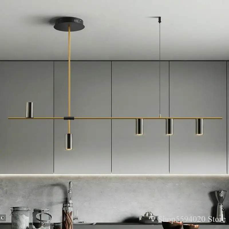 Роскошная люстра в скандинавском стиле длинная лампа с железным покрытием для