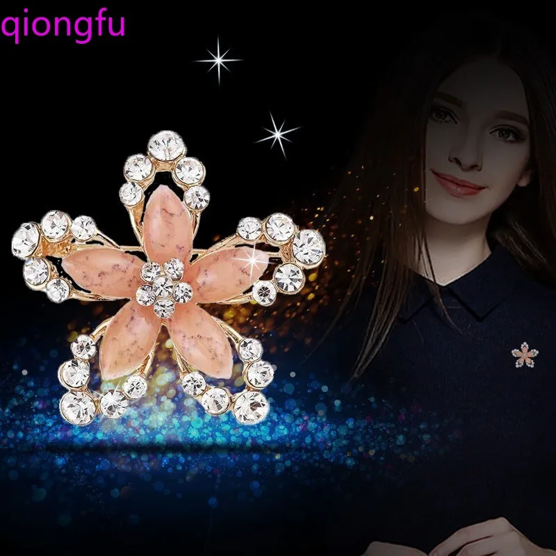 

Qiongfu New Style Brooch Hot Five-Pointed Star Brooch Clothing Pin Brooch Female I Plant Brooch Flower Brooch