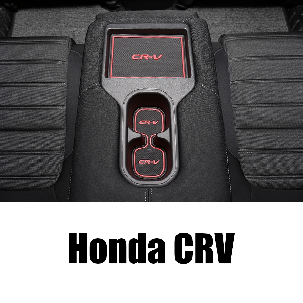 Противоскользящие ворота Слот коврик чашки резиновые колодки коврик для Honda CRV CR-V- аксессуары наклейки с логотипом светящиеся белый/черный красный
