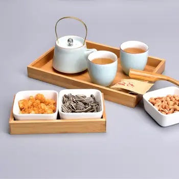 

Ceramic Tray Bamboo Sauce Dish Fashion Tableware For Birthdays Parties Weddings Barbecues Creative Multi-separation Design