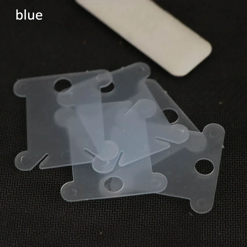 20Pcs Stitch Sewing Storage Tool Winding Plate Board Floss Coiling Spool Plastic Thread Bobbin Holder DIY Hand Embroidery Craft - Цвет: Синий