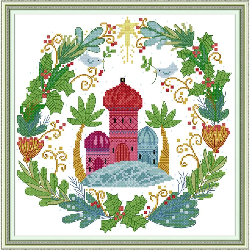 Everlasting Love Castle 9 китайский набор крестиков экологичный хлопок чистый Печатный 11CT