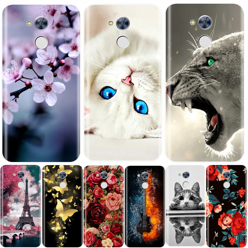 Чехол для телефона Huawei Honor 6A 6X 6C Pro мягкий силиконовый чехол из ТПУ с милым котом