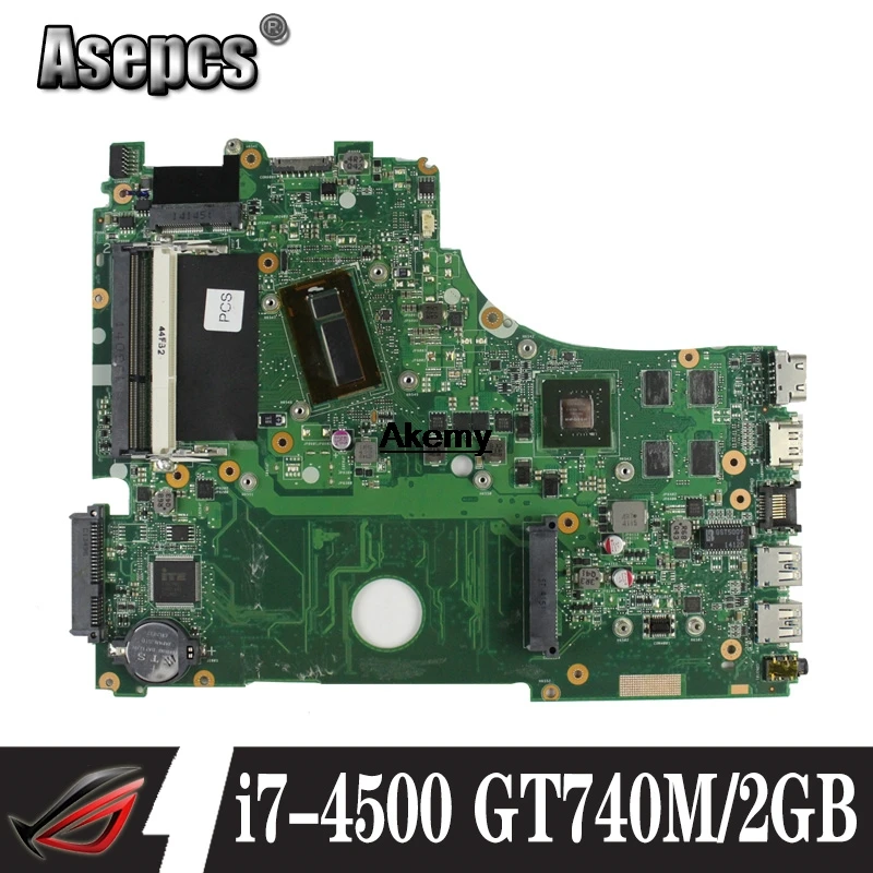 Asepcs для ASUS A750J K750J X750JB X750J Материнская плата ноутбука I7-4700HQ материнская плата с GT740M Графический тест 100% ok