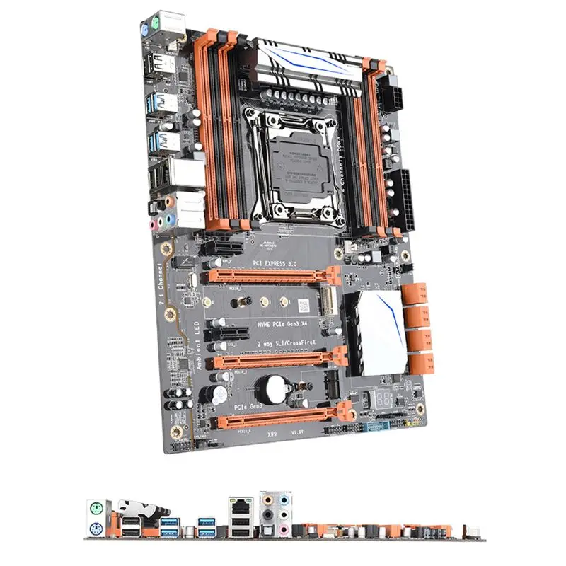 X99 Lga 2011-V3 материнская плата 4-канальный Ddr3 256G Ram, M.2 Ssd, Sata3.0, Usb3.0, Pcie 16X для Intel I7 E5-V3 2678 2669 2649 основная плата