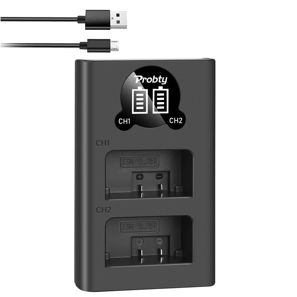 EN-EL25 ENEL25 1880mAh 充電式リチウムイオンバッテリー LED
