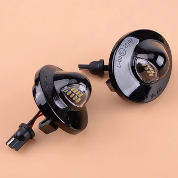 

2pcs LED License Plate Light Lamp Assembly Fit for Ford F150 F250 F350 Bronco Ranger Lincoln Mark LT 12V 3W 100mA 3528-SMD 6000K