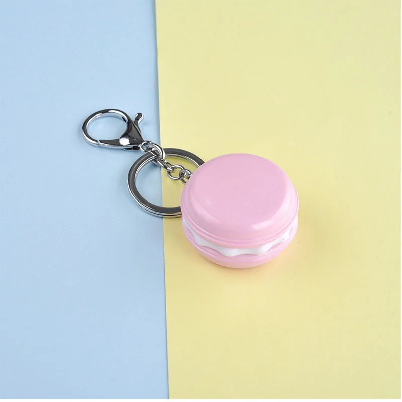 Pink Макарон брелок торт ПУ брелок украшение подвеска на сумку брелок лучшие вечерние сувениры подарок для гостей - Цвет: Pink