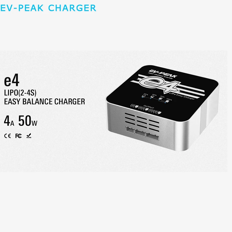 EV Peak E4 50 Вт 4A AC входное напряжение 100 В 240 в быстрое балансирующее зарядное