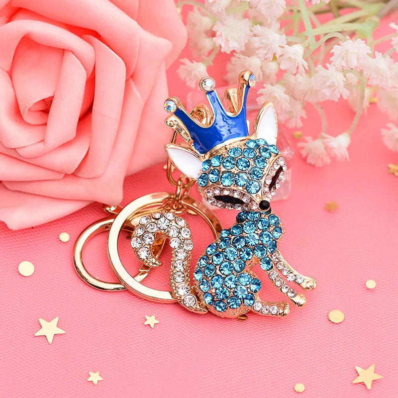Manhui 5D DIY Алмазная картина брелок модный мультфильм милый брелок Лисичка Мозаика из алмазов руками сумка Подвеска Готовая - Цвет: A
