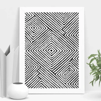 

Abstract Minimalist Art Poster Prints Geometric Wall Art Canvas Painting Black and White Wall Picture Living Room Home Decor