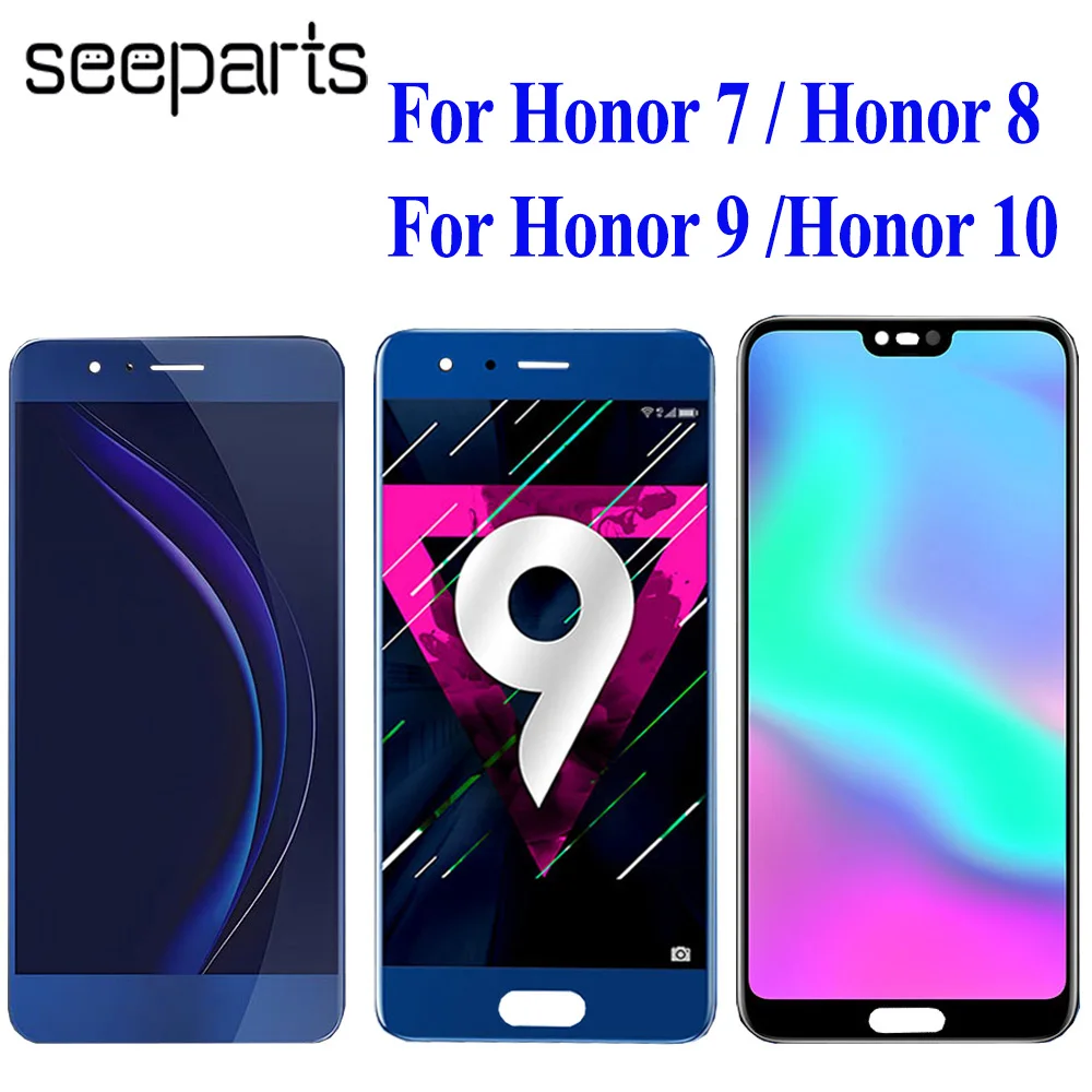 Для Huawei Honor 7 LCD 8 9 10 ЖК дисплей сенсорный экран дигитайзер в сборе Замена|Экраны