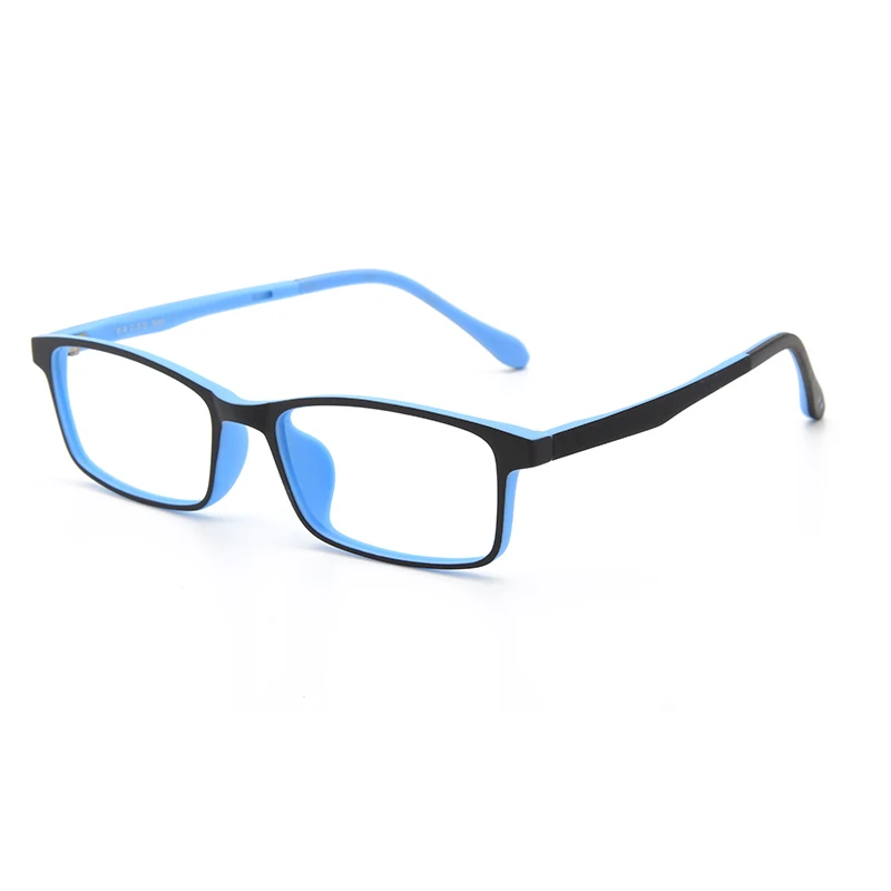 black blue Очки детские голубые световые блокирующие очки для студентов близорукость/дальнозоркость TR90 оправа рецептурные линзы - Цвет линз: black blue