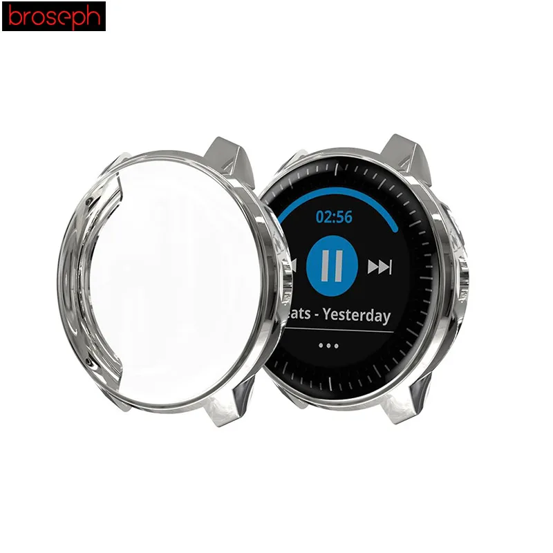 Протектор для часов чехол Крышка для смарт-часов Garmin vivoactive 3 Music Edition ТПУ Корпус наручных часов рамки для Garmin Смарт-часы защитный чехол s - Цвет: Silver