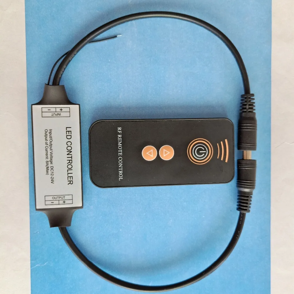 12v DC-24v DC 8A светодиодный контроллер RF контроллер Одноцветный Диммер пульт дистанционного управления для управления 12v светодиодные лампы