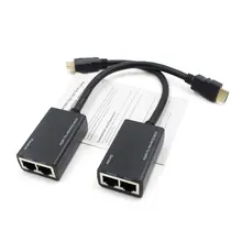 1080p HDMI по RJ45 CAT5e CAT6 UTP LAN Ethernet балун расширитель ретранслятор расширение сети усилитель