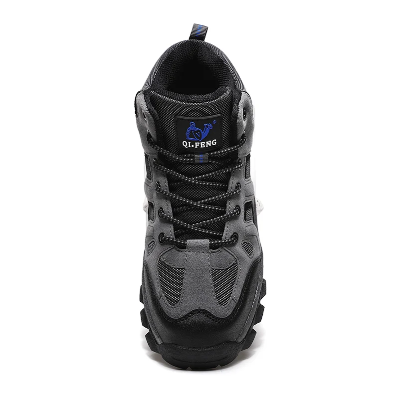 Large Size Outdoor Ankle Boots Men Snow Boots Fashion Lace Up Casual Sneakers Leather Winter Cowboy Footwear Hiking Shoes Spring
