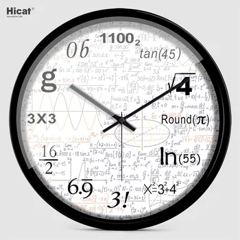 

Creative Math Function Wall Clock Metal Student Clock Mechanism Large Living Room Modern Teacher Art Math Gifts Saat FZ596