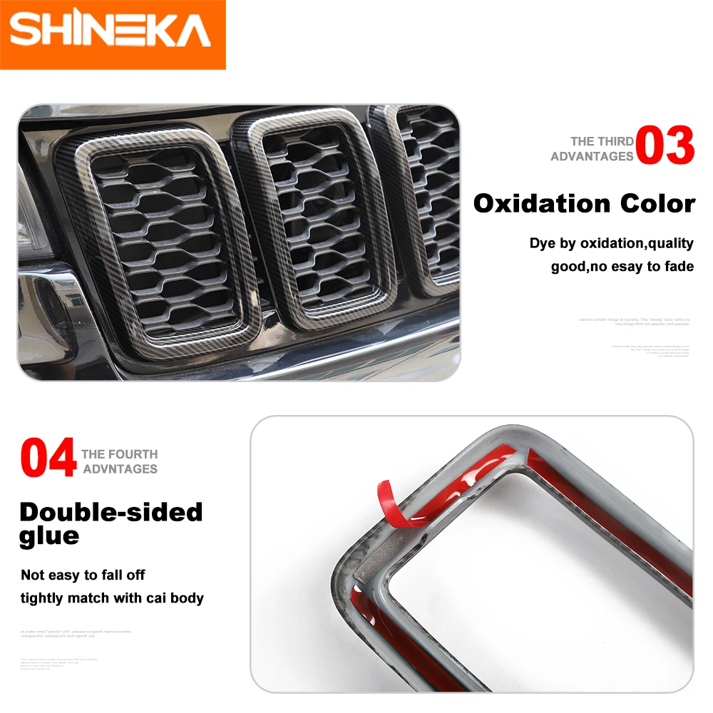 Автомобильная наклейка SHINEKA для Jeep Grand Cherokee 2014 2016 2017 + декоративная накладка на