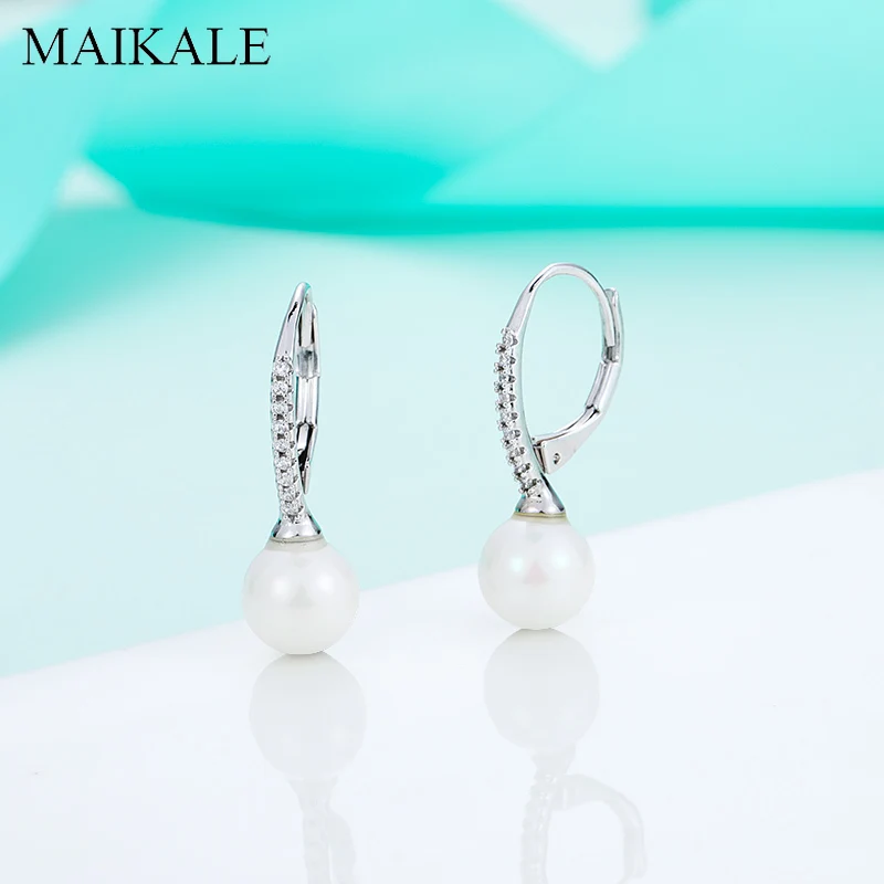 Женские Висячие серьги MAIKALE новые простые длинные серьги-подвески с