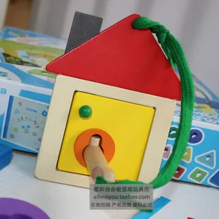 Обучающий бисерный браслет из бисера-нанизывающая игрушка серии строительные блоки Ежик фрукты браслет из бисера резьба деревянная игрушка веревка W