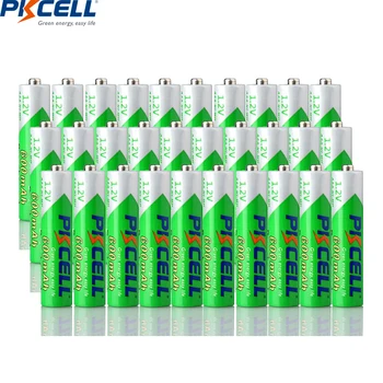 

30Pcs PKCELL 1.2V AAA Rechargeable NIMH Battery 600mah nimh LSD Low Self Discharge aaa batteries For Camera Electric Razor