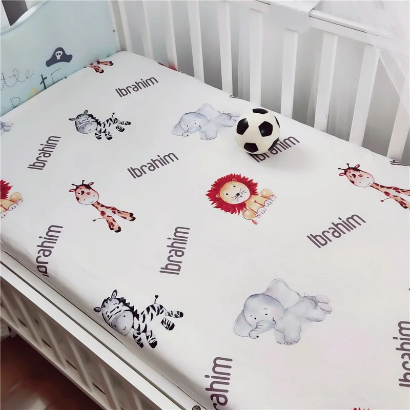 Gepersonaliseerde Standaard Mini Babi Cot Wieg Hoeslaken Matrashoes Cutom Diy Pasgeboren Baby Beddengoed Set Baby Verjaardagscadeau