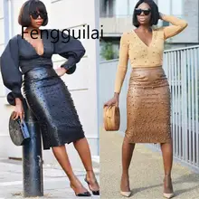 Женская кожаная юбка с разрезом Асимметричная Весенняя Новая женская Юбка До Колена однотонная Черная Женская кожаная юбка эластичность