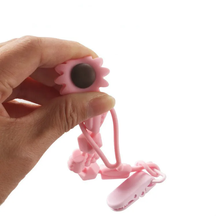 Baby Full Silicone Pacifier Clips Chain Dummy Clip Holder Flower Nipple Soother for Infant Feeding Teether |