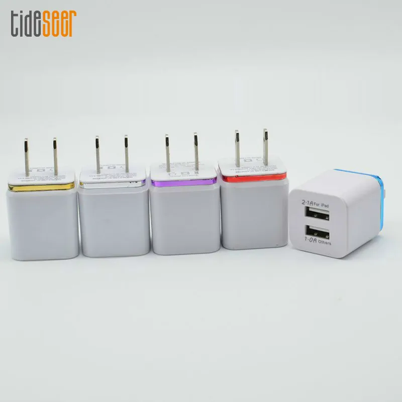 US $840.43 5V 21A1A Double USB AC Travel US Wall Charger Plug Dual 2 Port Home Power Adapter For IPhone HTC Samsung Smart Phone 1000pcs