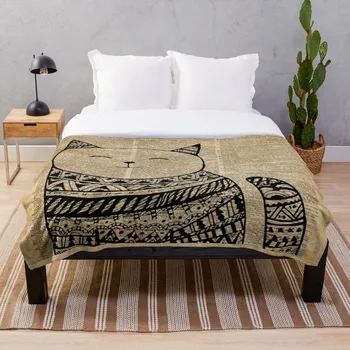 

Soft Blanket for Bed Sherpa Flannel Fleece Blanket Home Travel Sofa Soft Throw Blanket Smiling Cat Pen And Ink Zentagle Dictiona