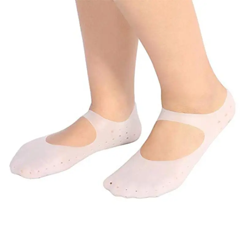 Силиконовые пятки крышка носки трещины Ноги Уход за кожей защиты носок покрытия для ног 875D