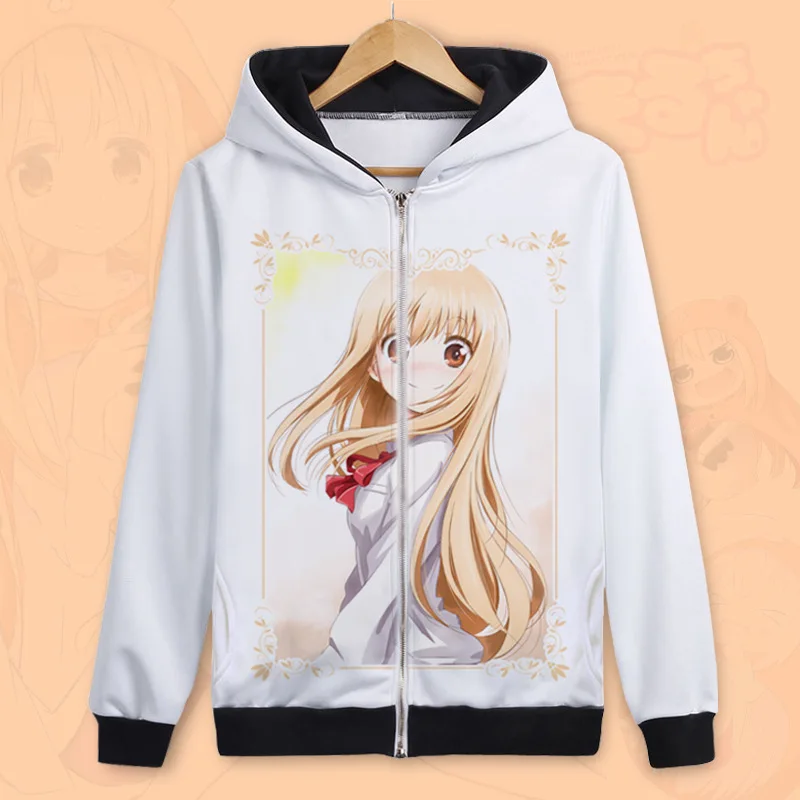 Himouto! Umaru-chan мультипликационный персонаж дома Умару с милым принтом с капюшоном, косплей костюм для мужчин и женщин, весенне-осенняя Повседневная Толстовка, уличная одежда