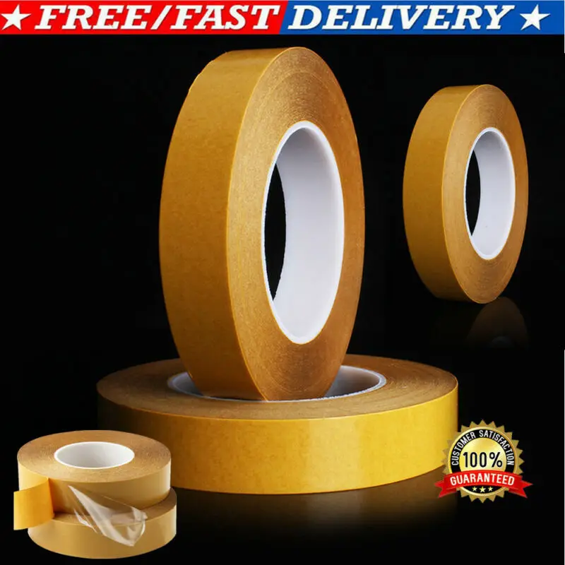 

50M Strong Acrylic Adhesive PET Red Film Clear Double Side Tape High Temperature PET No Trace For Phone Tablet LCD Screen Glass