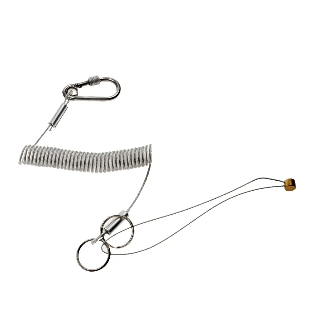 

Retractable 1.5M Fly Fishing Lanyard Tools Holder Tether With Carabiner Hook