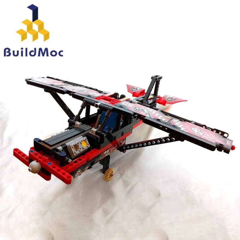 

BuildMOC City Series Race Plane Spinning Propeller Building Block 474pcs Brick Toys Educational Kids DIY Creative Bricks