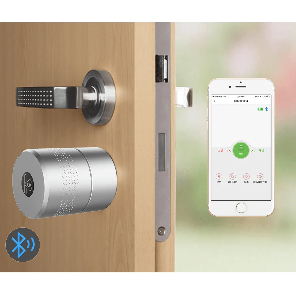 Fingerprint Phone Control Smart Lock Body Stainless Steel Lockbody Keyless Access Lock Core For Door Lock Modification Upgrade